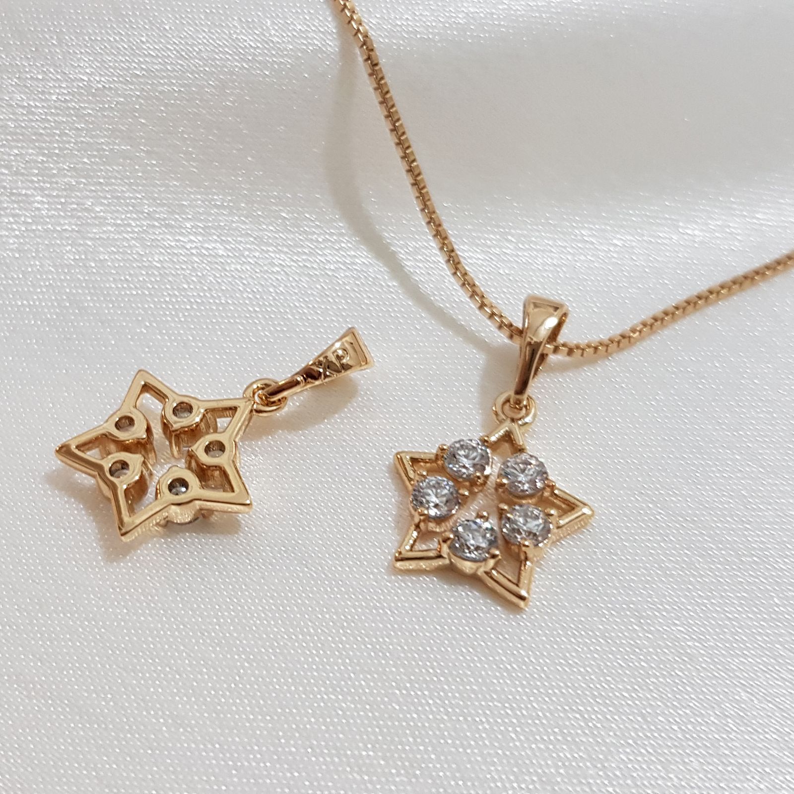 گردنبند زنانه ژوپینگ مدل ستاره نگینی 349633 - - 5