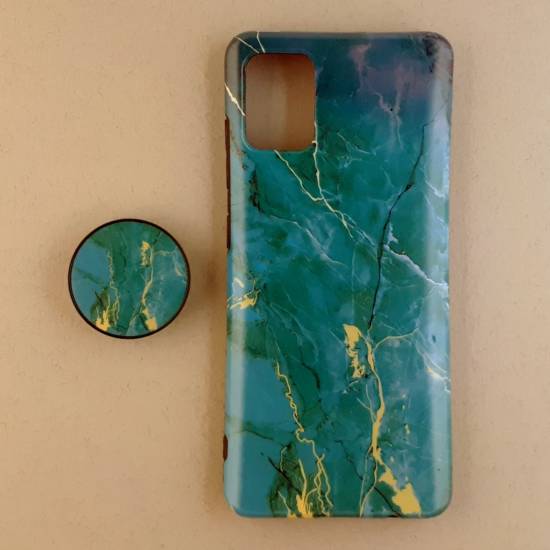 کاور مدل ماربل کد 05 مناسب برای گوشی موبایل سامسونگ Galaxy A51 به همراه پایه نگهدارنده