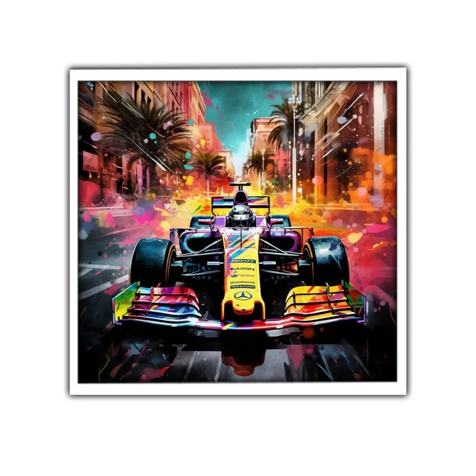 تابلو نوری بکلیت طرح ماشین مسابقه رالی مدل W-MID-17279