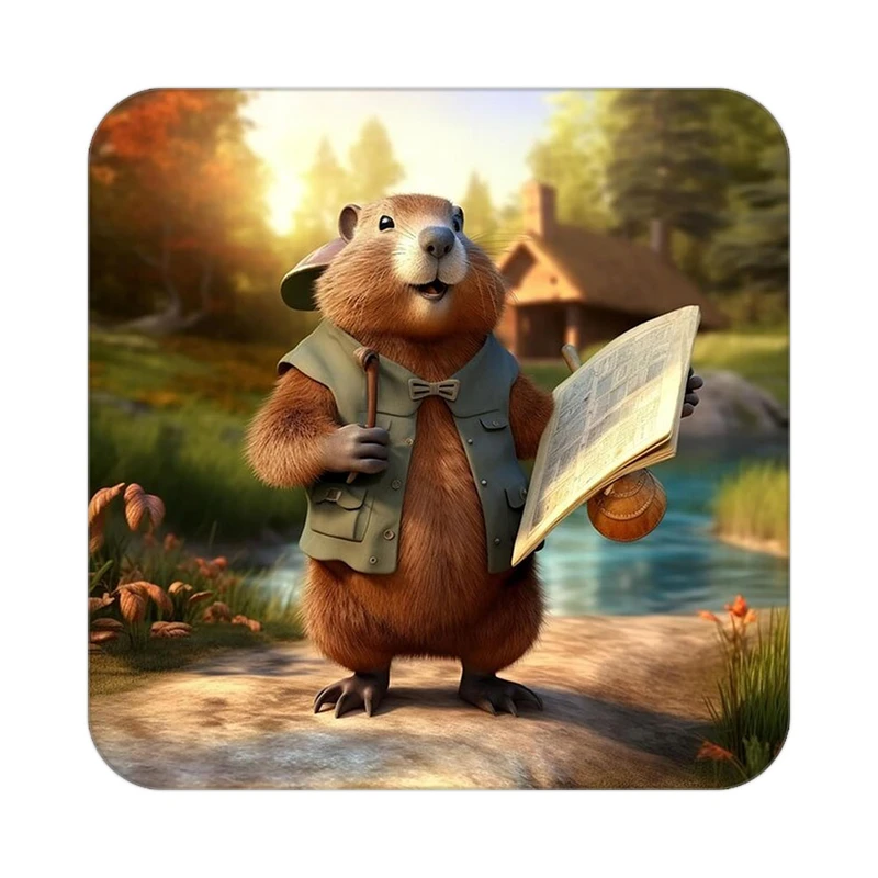 زیر لیوانی کاکتی طرح حیوانات کارتونی مدل mp27384