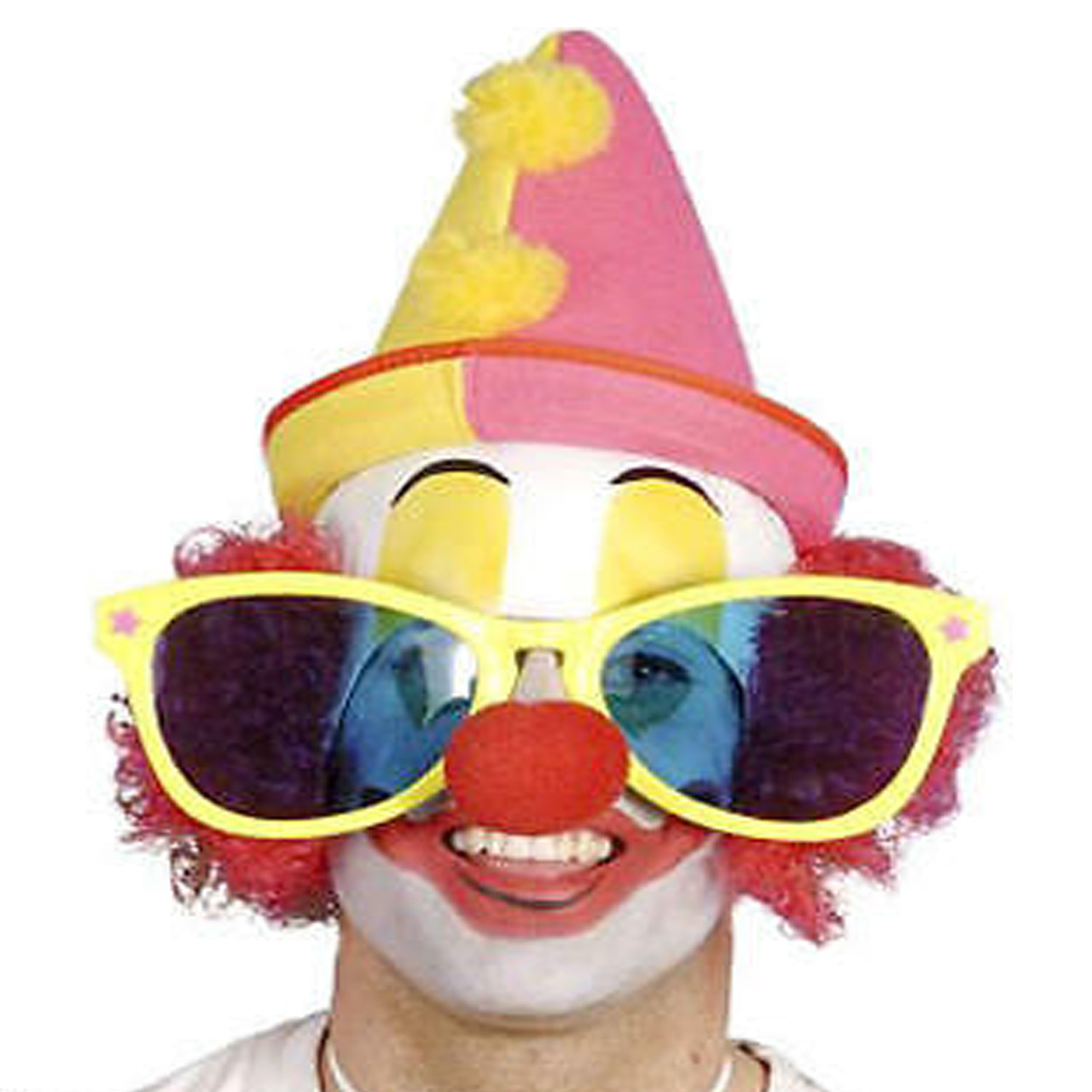 ست ایفای نقش دنیای سرگرمی های کمیاب مدل دلقک طرح دماغ اسفنجی و عینک سوپرسایز بسته 2 عددی