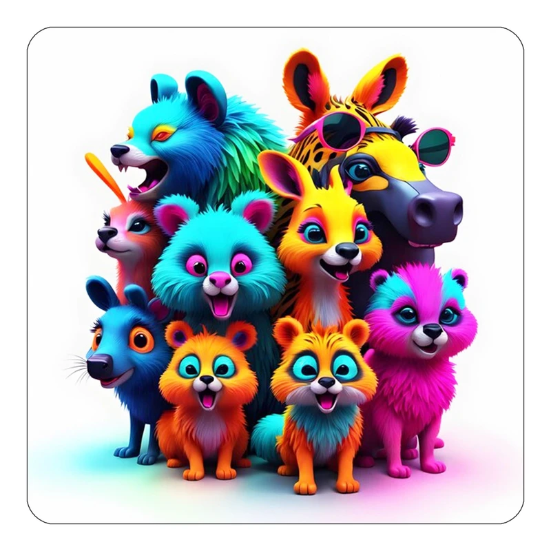 مگنت کاکتی طرح حیوانات رنگی مدل mp25202