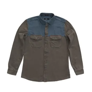 پیراهن آستین بلند مردانه ماوی کد KN-K-57