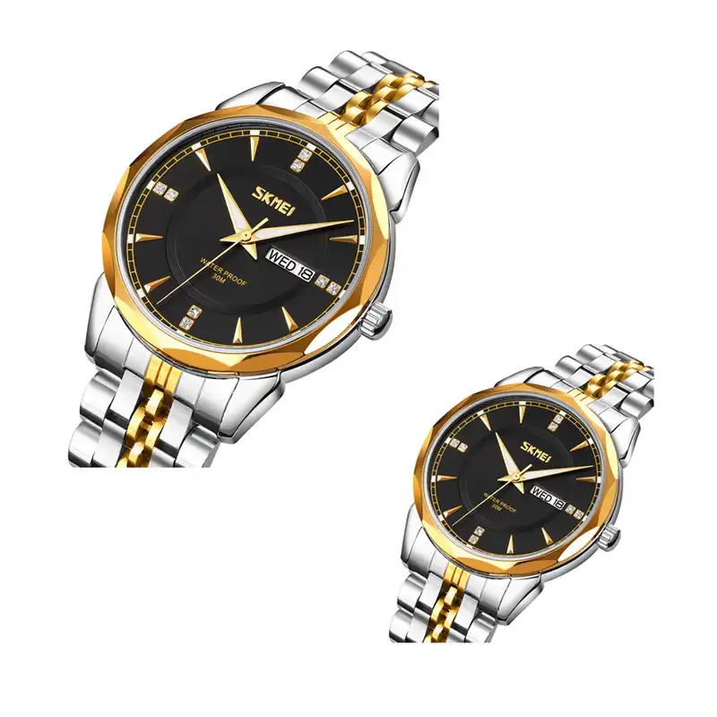 ست ساعت مچی عقربه ای زنانه و مردانه اسکمی مدل 926 کد 01