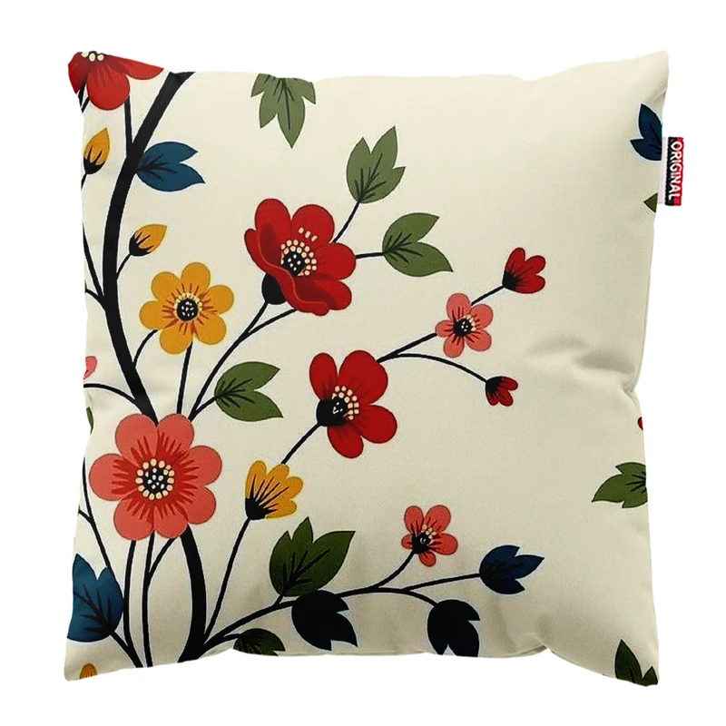 کوسن پاد آفرین طرح گل کد 2344 سایز 30*30 سانتی متر