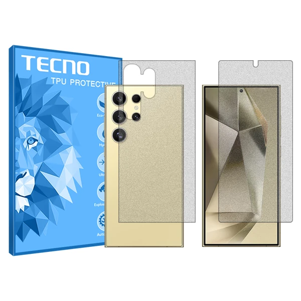 محافظ صفحه نمایش مات تکنو مدل HyMTT مناسب برای گوشی موبایل سامسونگ Galaxy S24 Ultra به همراه محافظ پشت گوشی 