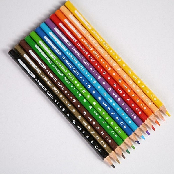 مداد رنگی 12 رنگ تیزو مدل STUDENT