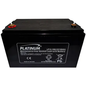 باتری UPS با ولتاژ 12 ولت و شدت جریان 100 آمپرساعت پلاتینیوم مدل LP12-100