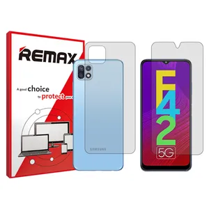 Remax HyGEL transparent display screen protector suitable for Samsung Galaxy F42 5G phones along with the back of the phone