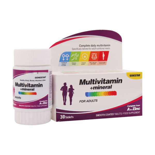 قرص مولتی ویتامین مینرال ژن استار بسته 30 عددی
