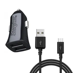 شارژر فندکی انرجایزر مدل HighTech به همراه کابل تبدیل microUSB