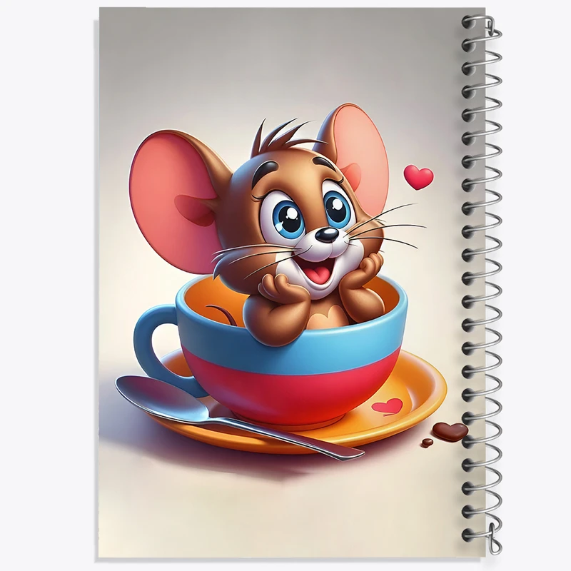 دفتر ژورنال نویسی 50 برگ خندالو مدل نقطه ای طرح جری (Jerry) کد F7538