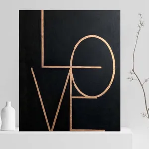  تابلو نقاشي اكروليك طرح love كد B05