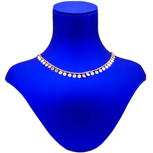 گردنبند طلا 18 عیار زنانه گالری رحمانی مدل کارتیه پولکی