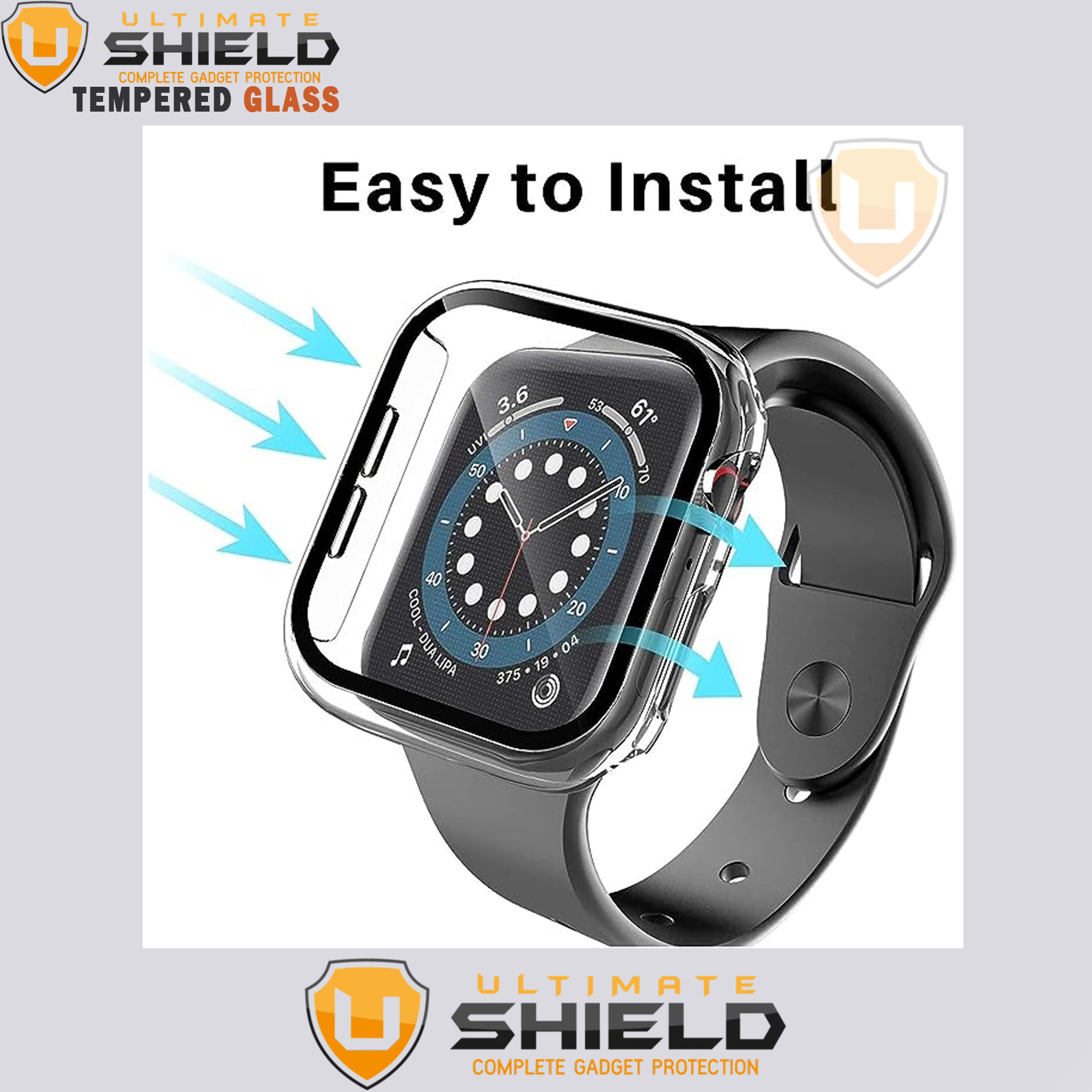 کاور آلتیمیت شیلد مدل UL-360 مناسب برای اپل واچ Series 1 Aluminum 42 / Series 2 42mm / Series 3 42mm به همراه محافظ صفحه نمایش