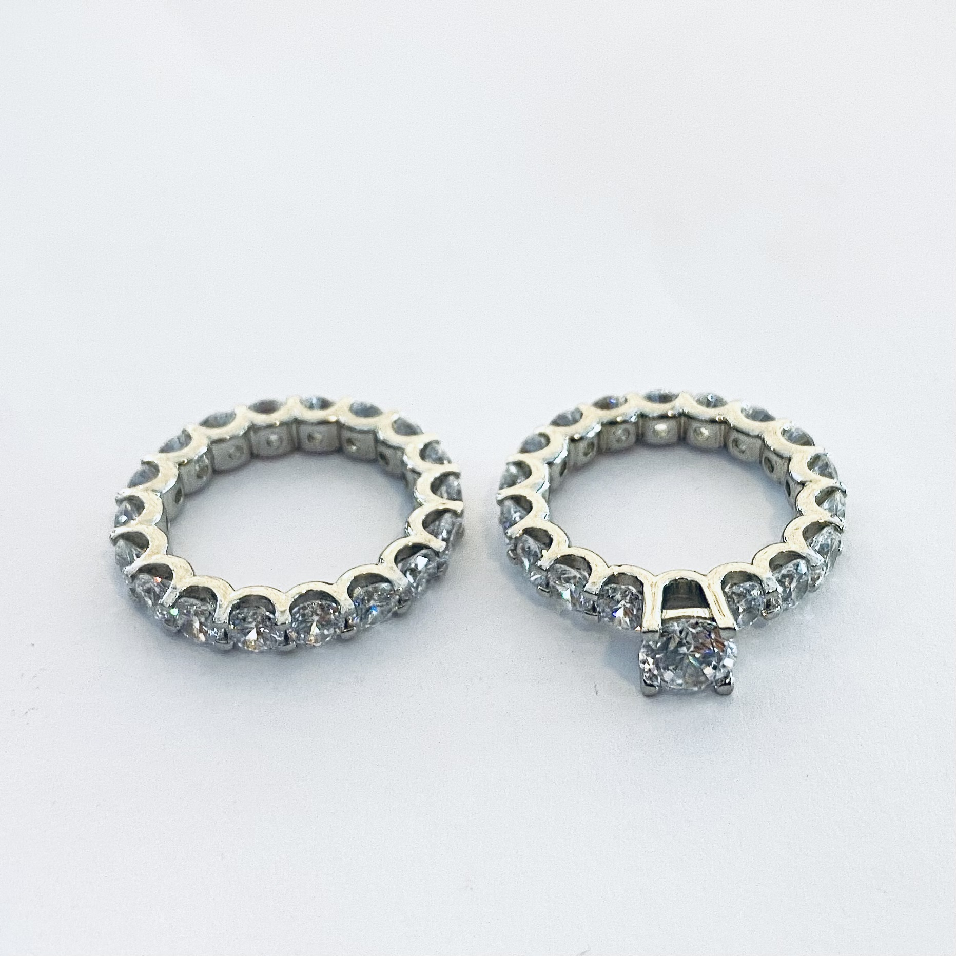 انگشتر زنانه مدل تک نگین کد P2020 مجموعه دو عددی