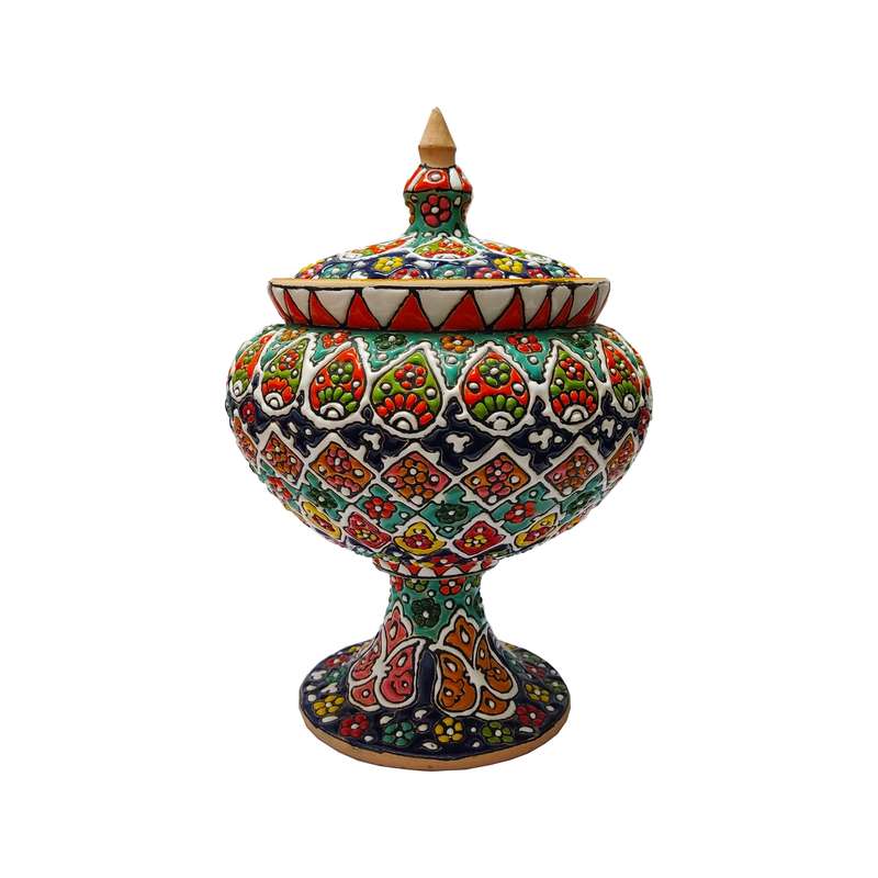 شکلات خوری میناکاری مدل تک پایه کد 19
