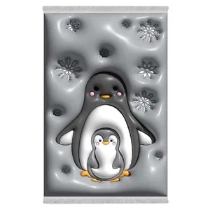 فرش پارچه‌ای دفه مدل فرشینه طرح فانتزی کد 8030