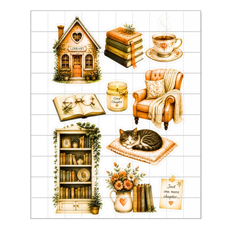 برچسب مدل کتابخانه طرح کیوت کد 200