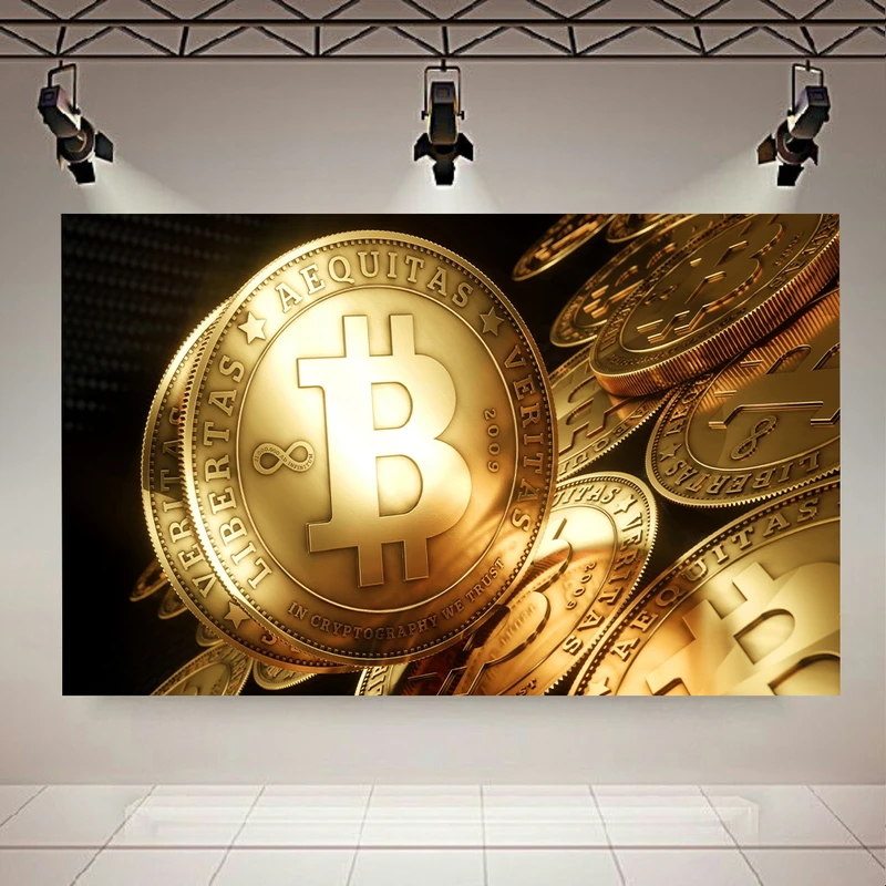 تابلو بوم طرح ارز دیجیتال مدل Bitcoin کد AR2500