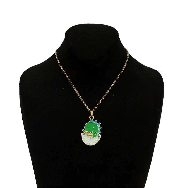 گردنبند دخترانه مدل بچه دایناسور قشنگ کد GZ-Beh-20 گردنبند دخترانه مدل بچه دایناسور قشنگ کد GZ-Beh-20