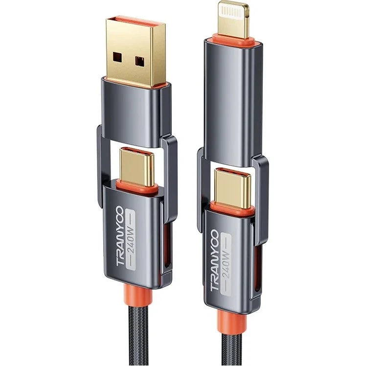 کابل تبدیل USB / USB-C به لایتنینگ/ USB-C ترانیو مدل T-XS10 طول 1 متر