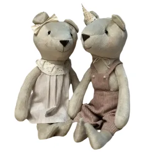 عروسک پولیشی مدل زوج خرس تدی ارتفاع ۴۰ سانتی متر بسته دو عددی