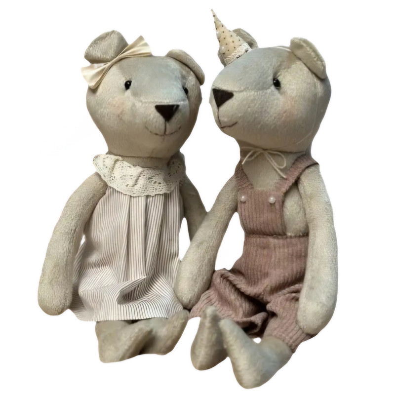 عروسک پولیشی مدل زوج خرس تدی ارتفاع ۴۰ سانتی متر بسته دو عددی