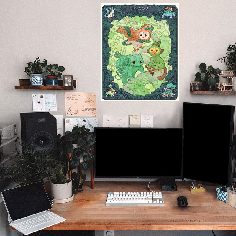 تابلو شاسی مدل پوکمون سبز Pokemon Grass کدC1-8 