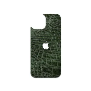 MAHOOT Green-Crocodile-Leather Cover Sticker for Apple iPhone 15