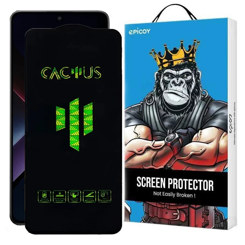 محافظ صفحه نمایش اپیکوی مدل Cactus مناسب برای گوشی موبایل شیائومی Poco X7 Pro / X6 Pro / Redmi Note 14 / Turbo 4