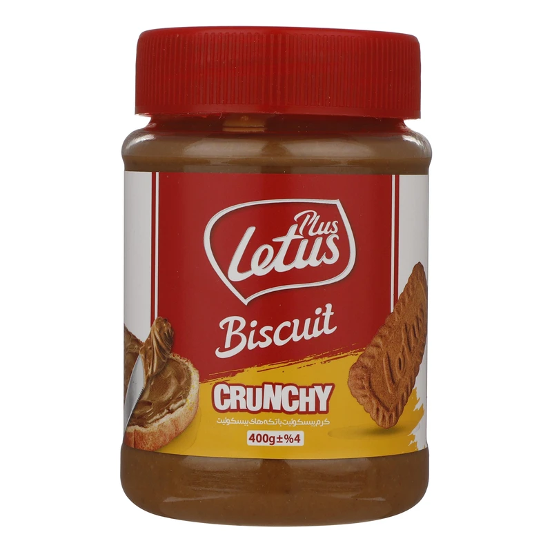 کرم بيسکوييت با تکه های بيسکوييت لتوس پلاس -400 گرم