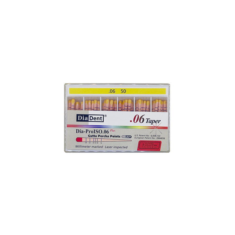 گوتا دندانپزشکی دیادنت مدل مدرج کد 06-50 بسته 60 عددی گوتا دندانپزشکی دیادنت مدل مدرج کد 06-50 بسته 60 عددی