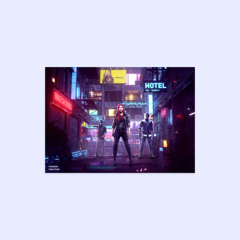 پوستر هومرو مدل فلزی طرح بازی سایبرپانک کد PS285