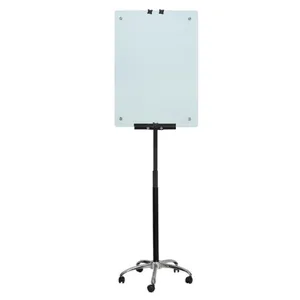 تخته وایت برد مدل شیشه ای کد 2 سایز 60×90 سانتی متر به همراه پایه نگهدارنده