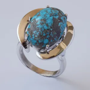 انگشتر نقره زنانه مدل فیروزه کد S1