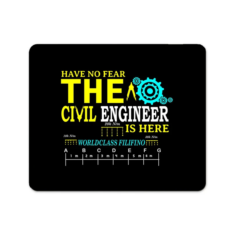 ماوس پد پاد آفرین مدل مهندس عمران روز مهندس کد P670 سایز 19*24 سانتی متر