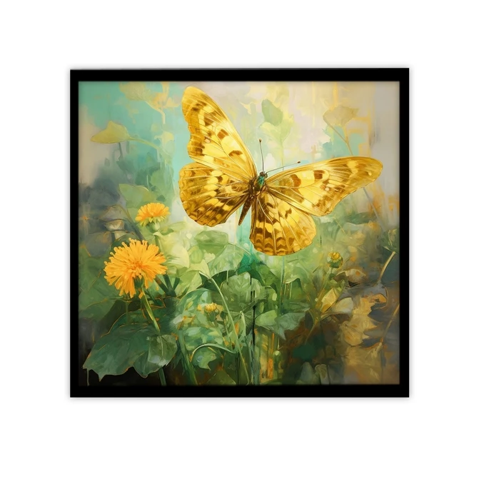 تابلو نوری بکلیت طرح گرافیکی پروانه و طبیعت مدل لایت باکس B-MID-19694