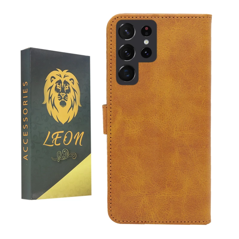 کیف کلاسوری لئون مدل Bersa مناسب برای گوشی موبایل سامسونگ Galaxy S21 Ultra