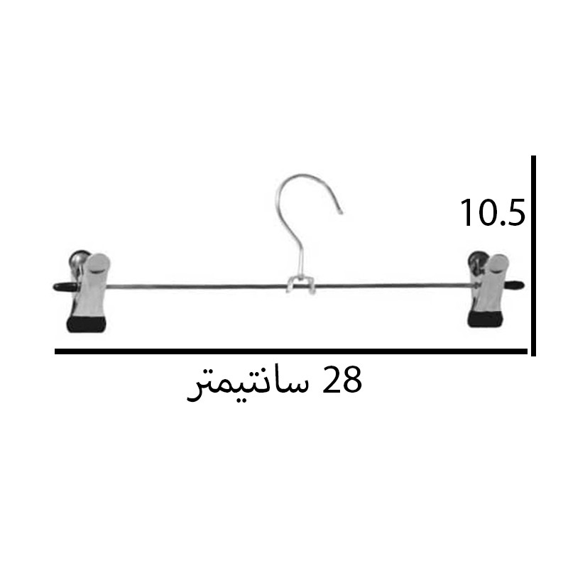 چوب لباسی مدل دو گیره ای کد 83 بسته 4 عددی