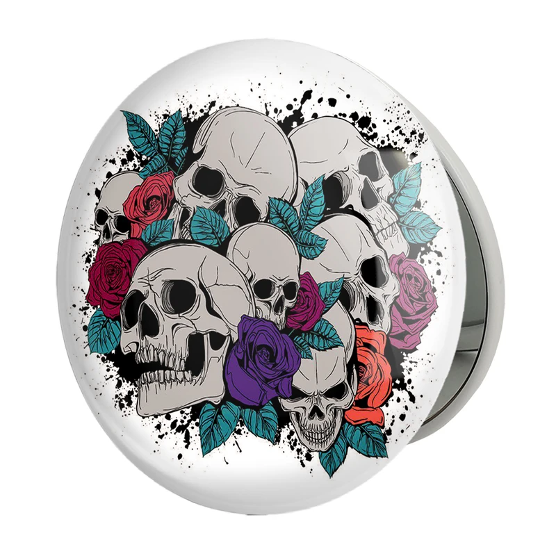 آینه جیبی خندالو طرح اسکلت Skleton مدل تاشو کد 1238 