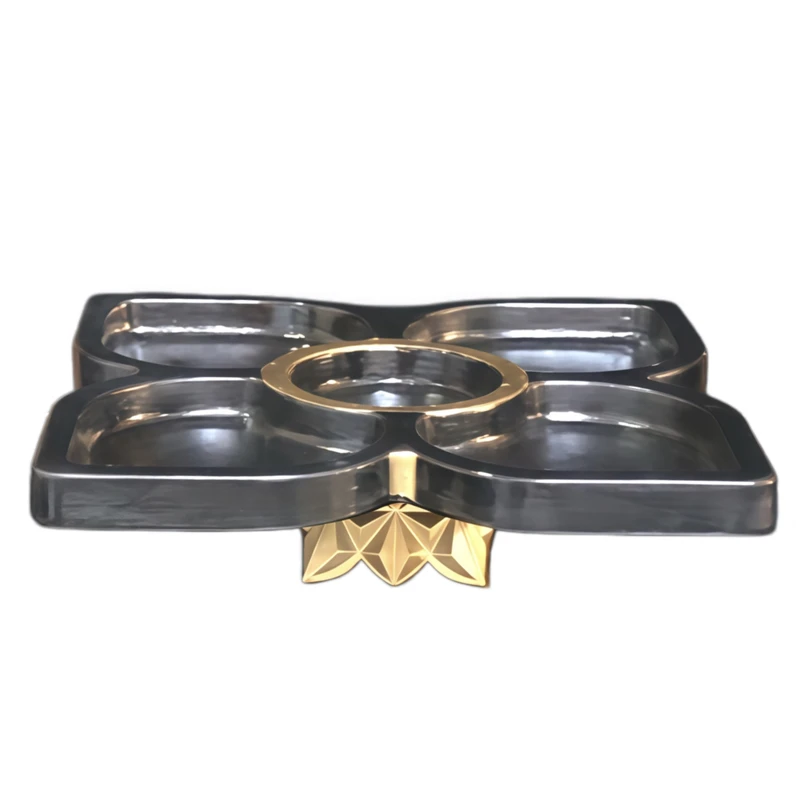اردو خوری سنگی طرح چهارپر مدل پایه دار