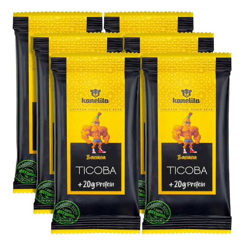 پروتئین بار موز تیکوبا کنلیتا - 50 گرم بسته 6 عددی