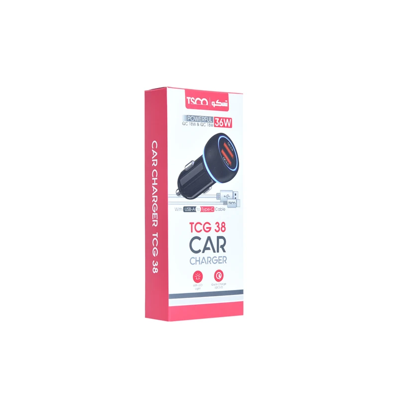 عکس شماره 2 : شارژر فندکی 20 وات تسکو مدل tcg 38