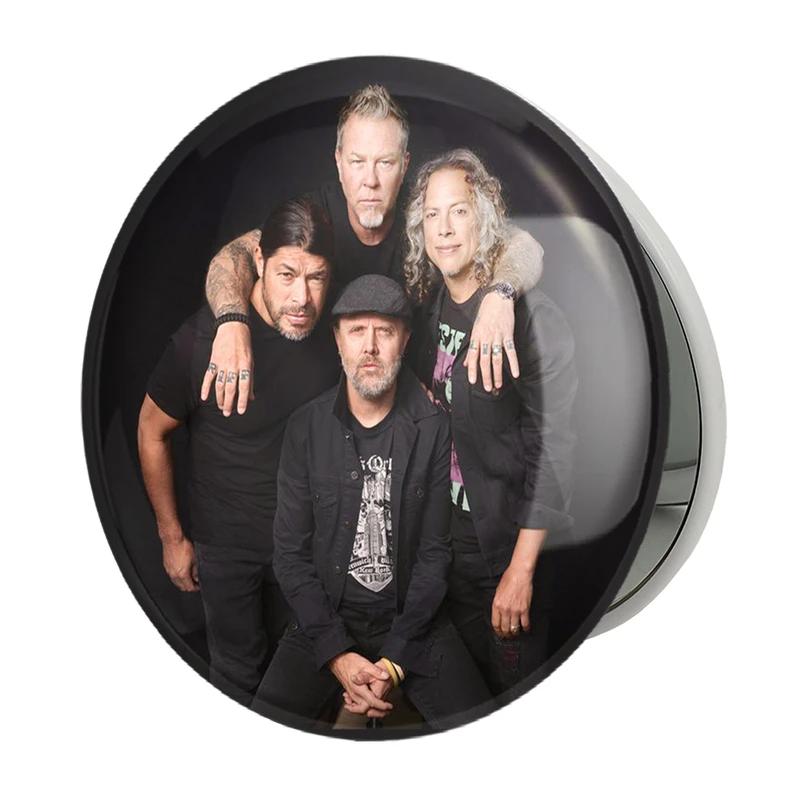 آینه جیبی خندالو طرح گروه موسیقی متالیکا Metallica مدل تاشو کد 3261 