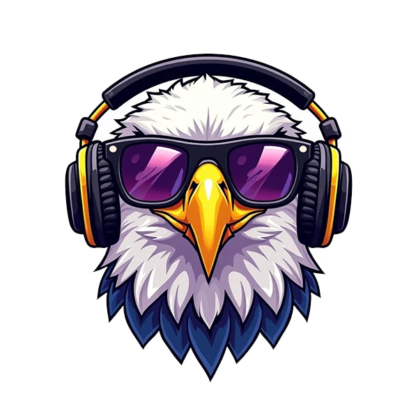 استیکر پارچه و لباس پاد آفرین طرح عقاب کد 1492