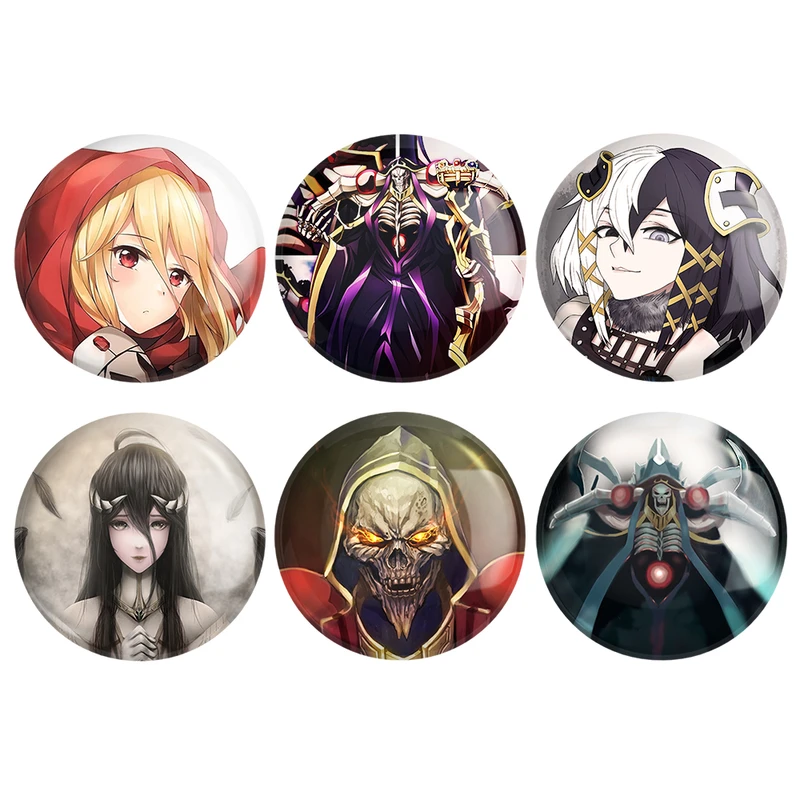 مگنت خندالو طرح انیمه اورلرد Overlord کد 1030B مجموعه 6 عددی