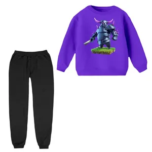 ست سویشرت آستین بلند و شلوار راحتی بچگانه مدل کلش رویال کد 11