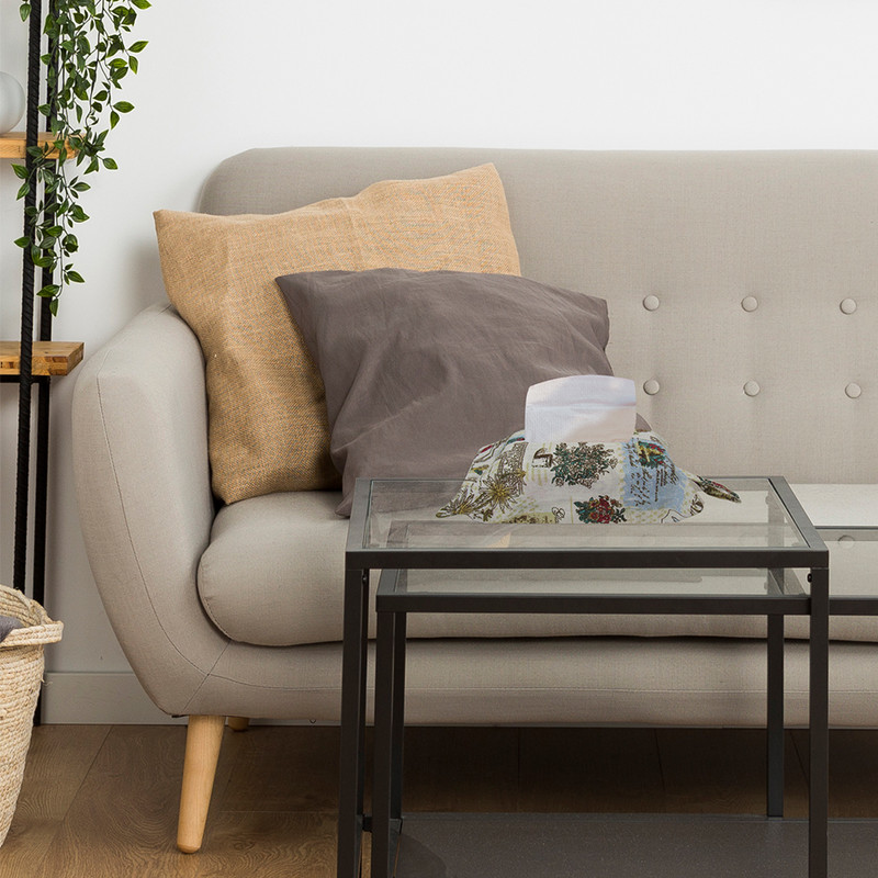 جای دستمال کاغذی هوم اند لایف مدل مارین کیسه ای طرح گل و پروانه