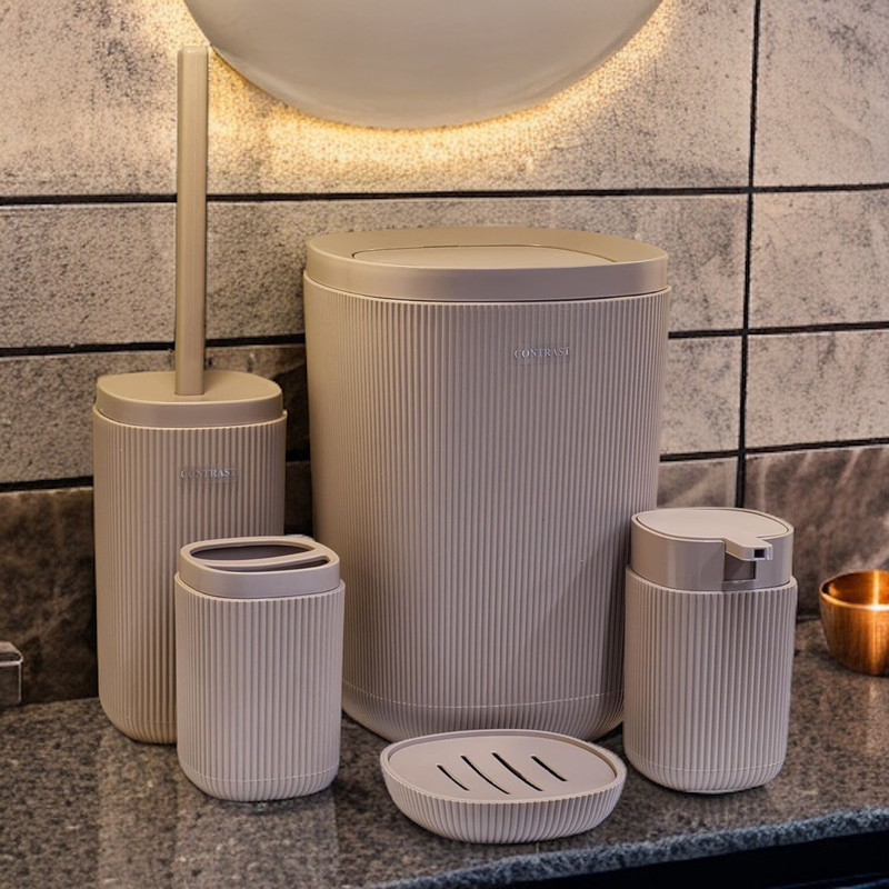 ست سرویس بهداشتی 5 پارچه مدل شیاردار روما